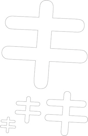 切り抜き用カタカナ文字「ウ」pdf