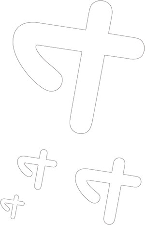 切り抜き用カタカナ文字「ャ」pdf