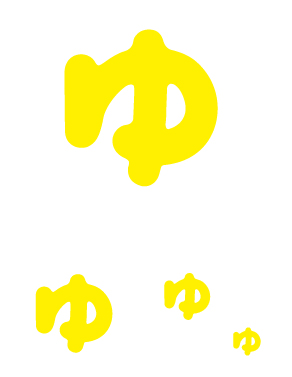 ひらがな色付き文字pdf「ゅ」黄色